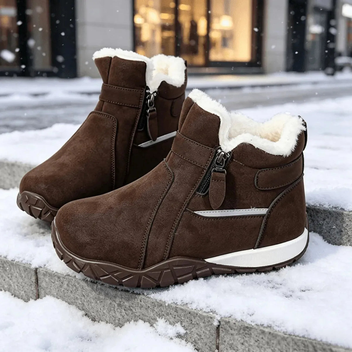 Women's Warm Fleece-Lined Ankle Boots