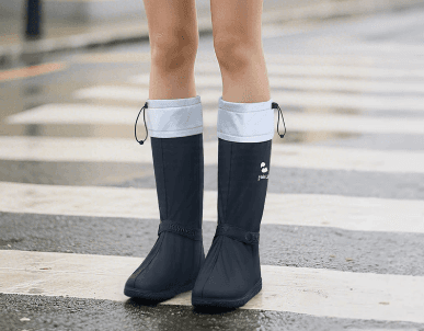 Foldable Waterproof High-Top Shoe Covers