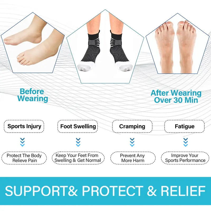6 Pack Ankle Support Socks