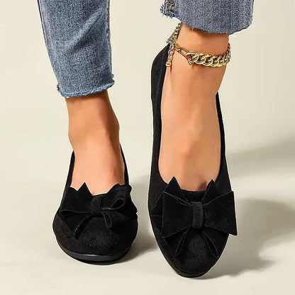 Women's Elegant Bow Detail Wedge Shoes