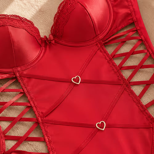 Women's Lace Up Side Tie Bodysuit