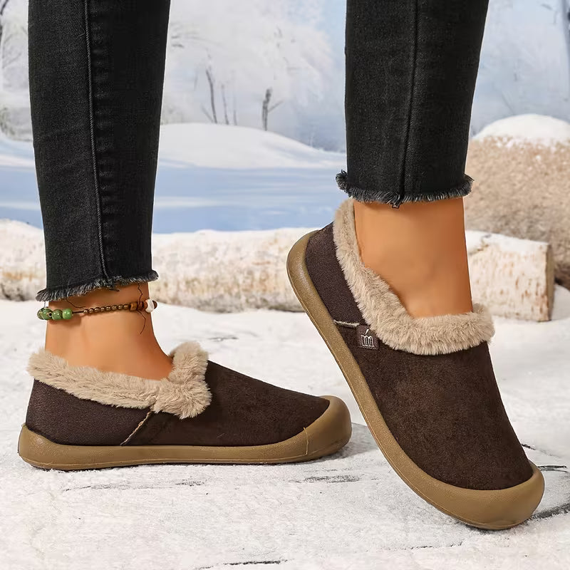 Women's Plush Trim Winter Slippers