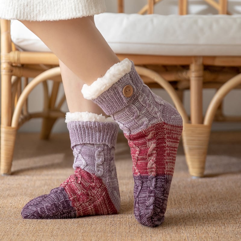 Women's Cosy Cable Knit Slipper Socks