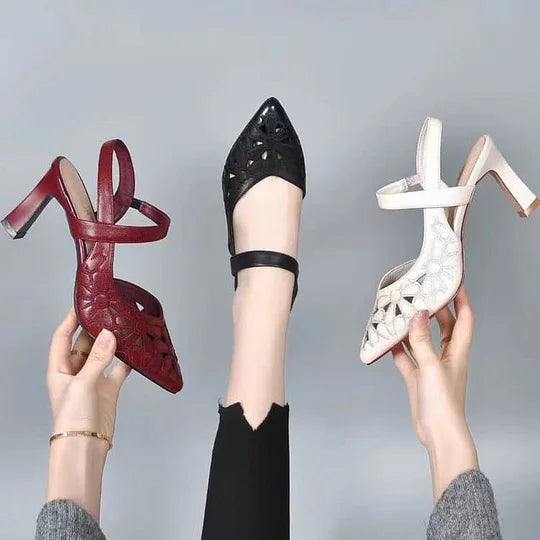 Women’s Soft-Leather-Look Comfort Arch Support Heels