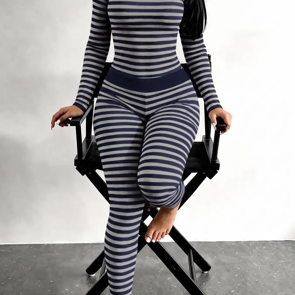 Women's Striped Long Sleeve Pyjama Set