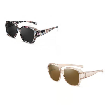Polarised Round Cat-Eye Sunglasses