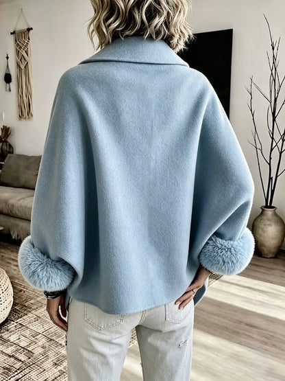 Women's Asymmetric Faux Fur Cuff Jacket