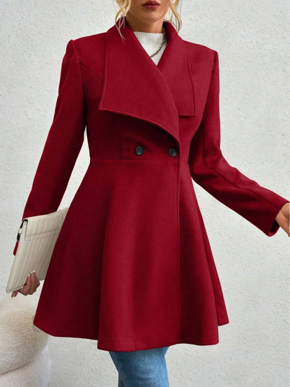 Women's Tailored Double-Breasted Midi Coat