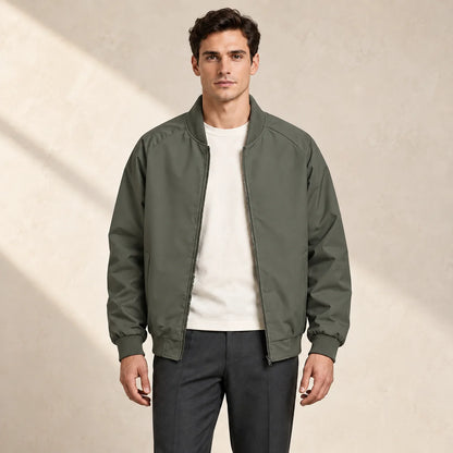 Men's Classic Zip-Up Bomber Jacket
