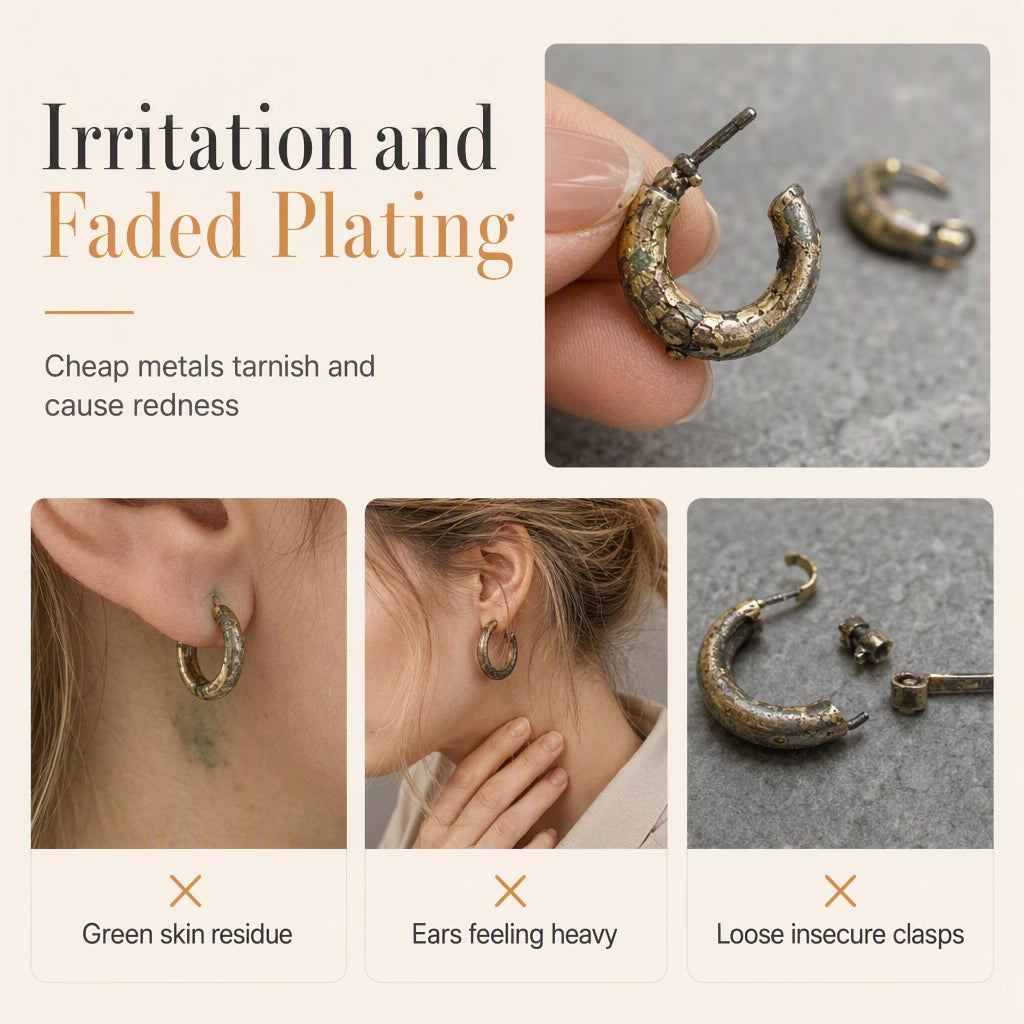 Women's Star Detail Claw Cuff Earrings