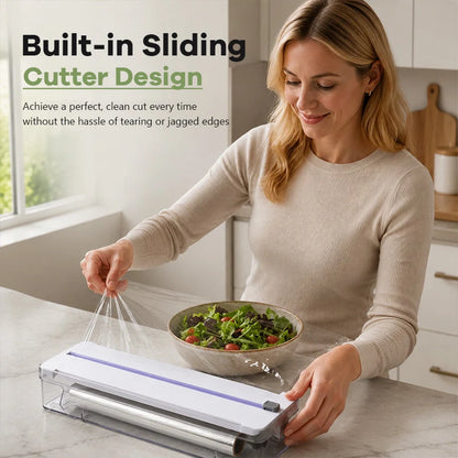 Kitchen Wrap Dispenser with Sliding Cutter