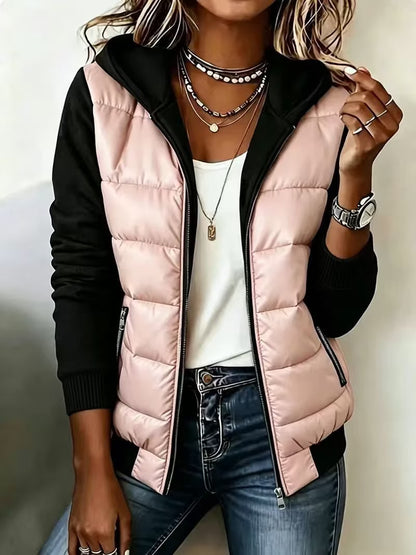 Women's Quilted Hooded Zip-Up Jacket