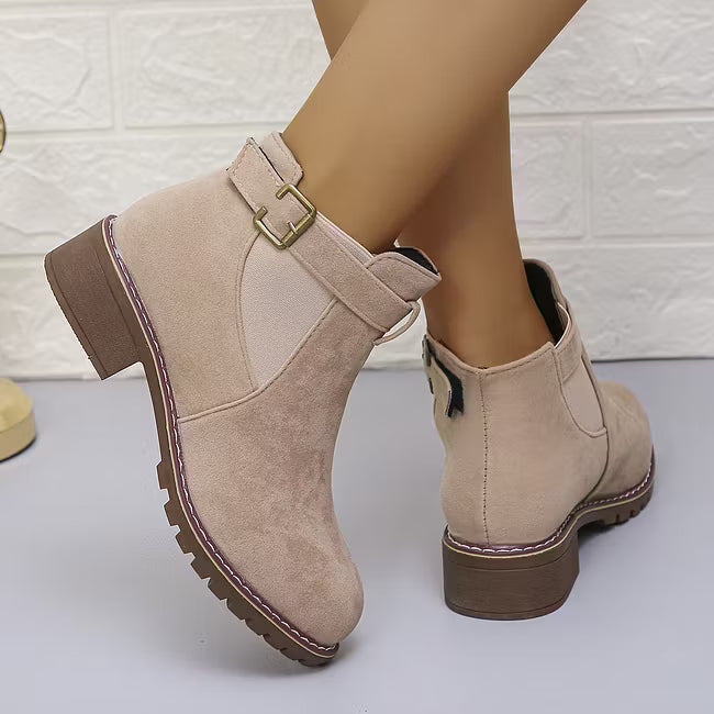 Women's Buckle Detail Ankle Boots