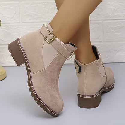 Women's Buckle Detail Ankle Boots