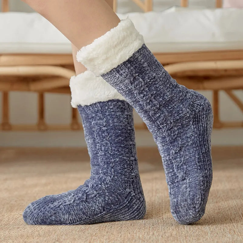 Cosy Sherpa-Lined Slipper Socks