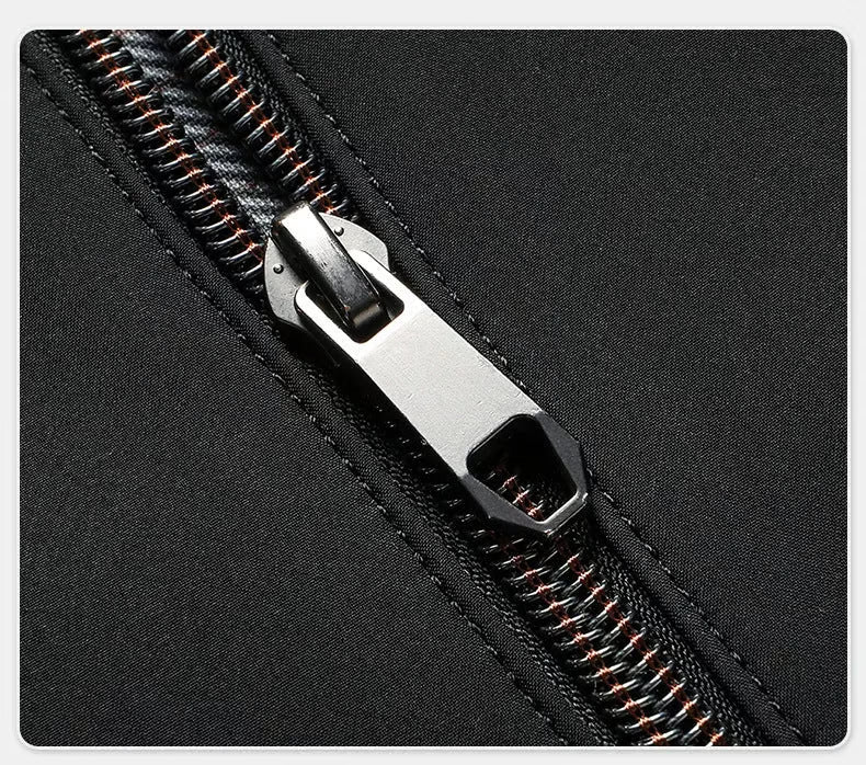 Men's Stand Collar Zip-Up Jacket