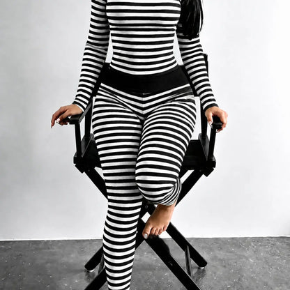Women's Striped Long Sleeve Pyjama Set