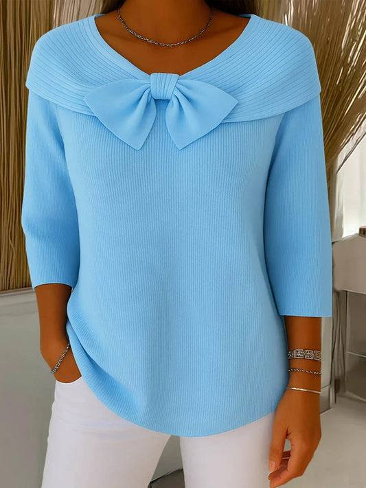 Women’s Casual Bow Knit Pullover
