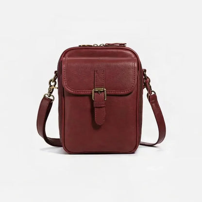 Women’s Compact Leather-Look Crossbody Handbag