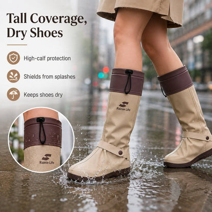 Foldable Waterproof High-Top Shoe Covers