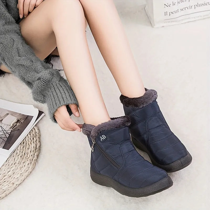 Women's Fuzzy Lined Slip-On Winter Boots