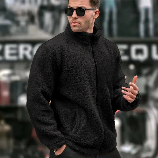 Men's Double-Sided Fleece Zip-Up Jacket