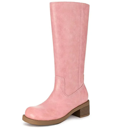 Women's Embossed Knee High Boots