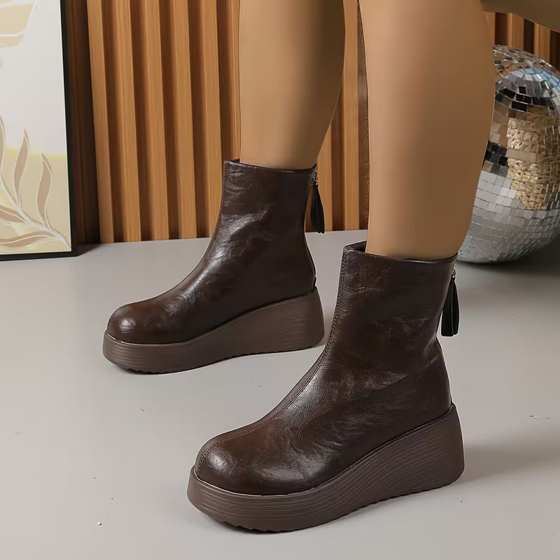 Women's Platform Wedge Ankle Boots