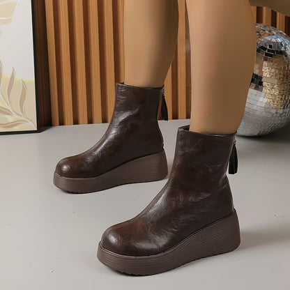 Women's Platform Wedge Ankle Boots