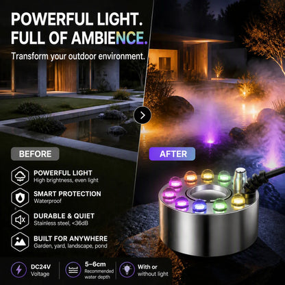 12-LED Colour-Changing Ultrasonic Mist Maker