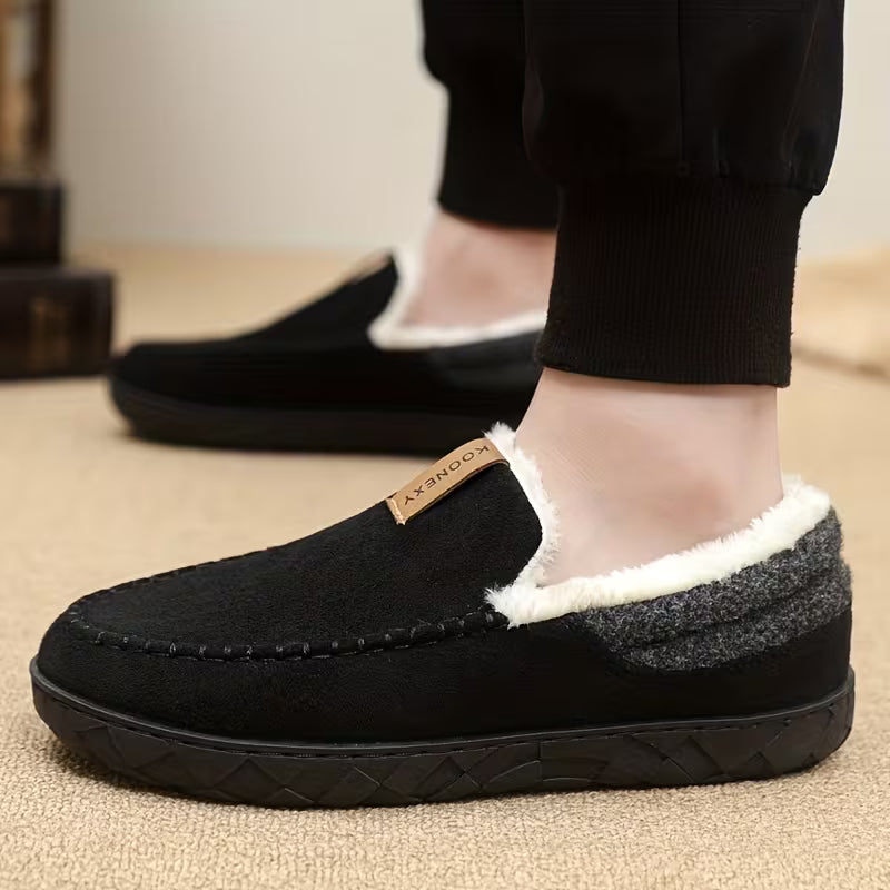 Men's Plush-Lined Slip-On Loafers