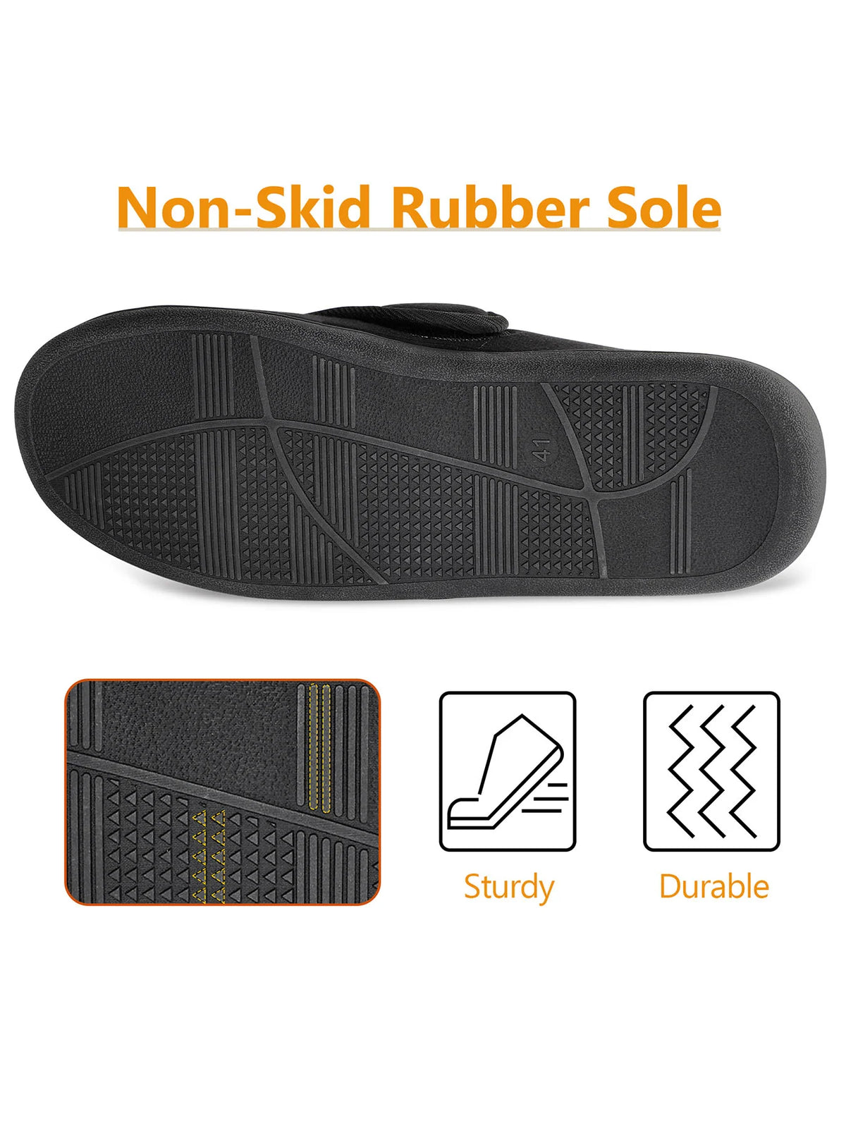 Adjustable Wide-Fit Memory Foam House Shoes