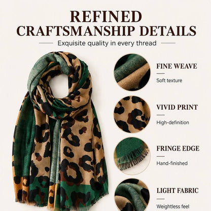 Women's Lightweight Leopard Print Shawl Scarf