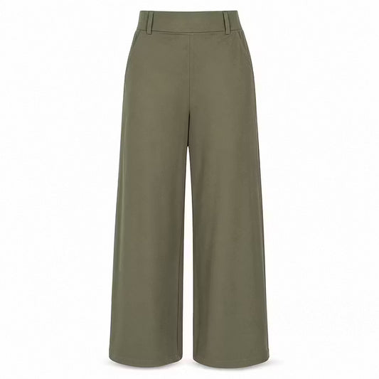 Women's High-Waisted Wide-Leg Tailored Trousers