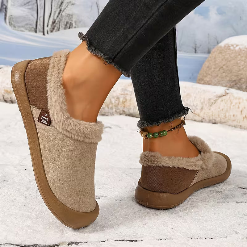 Women's Plush Trim Winter Slippers