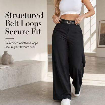 Women's High-Waisted Wide-Leg Tailored Trousers