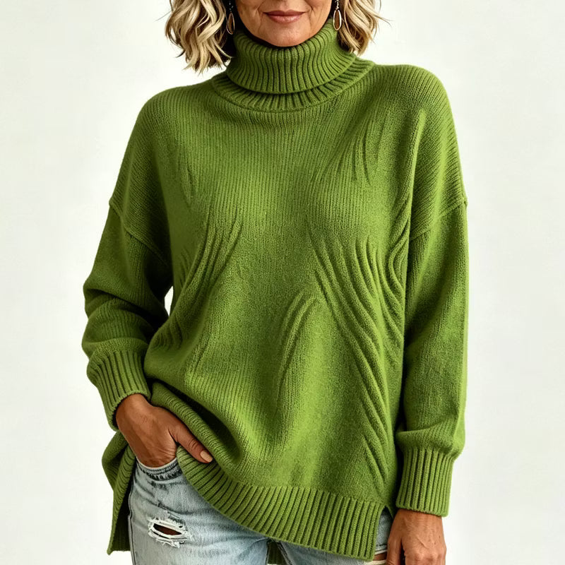 Women's Relaxed Roll Neck Knit Jumper