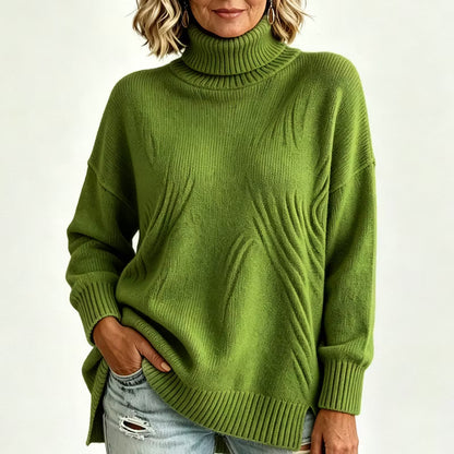 Women's Relaxed Roll Neck Knit Jumper