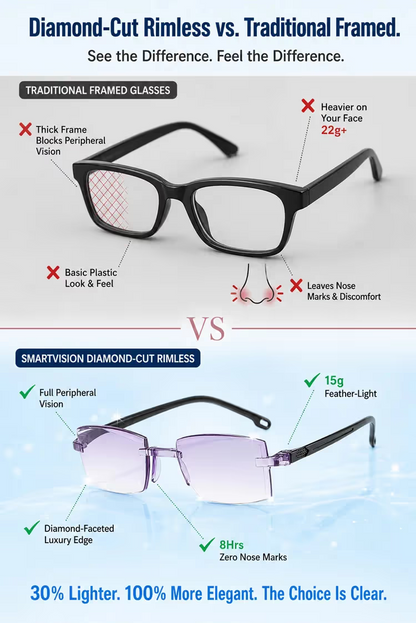 Rimless Reading Glasses