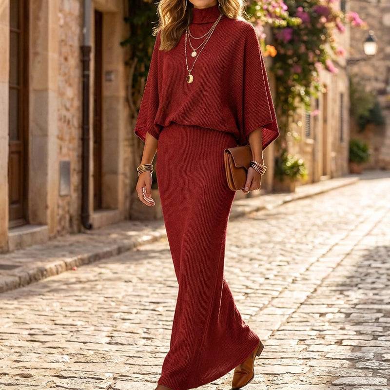 Women's Batwing Top & Maxi Skirt Set
