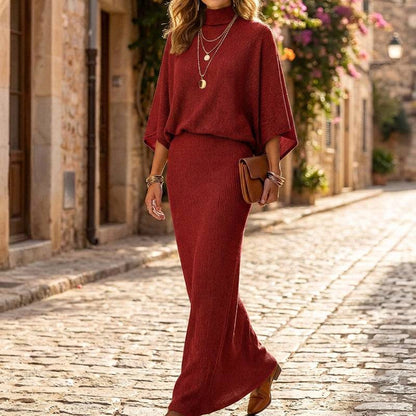 Women's Batwing Top & Maxi Skirt Set