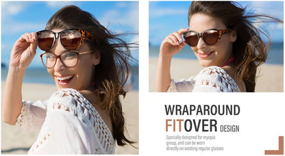 Polarised Round Cat-Eye Sunglasses