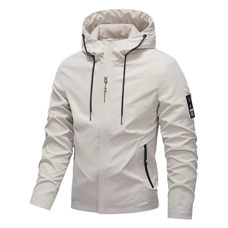 Men's Lightweight Drawstring Hooded Jacket