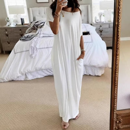 Women's Relaxed Off-Shoulder Maxi Dress