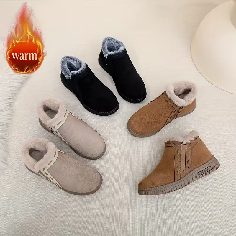 Women's Plush-Lined Slip-On Ankle Boots