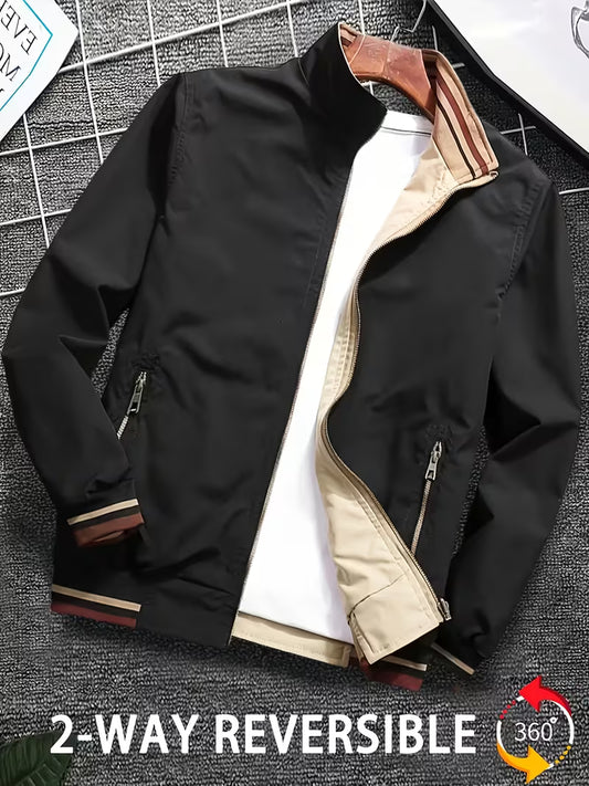 Men's Reversible Stand Collar Jacket