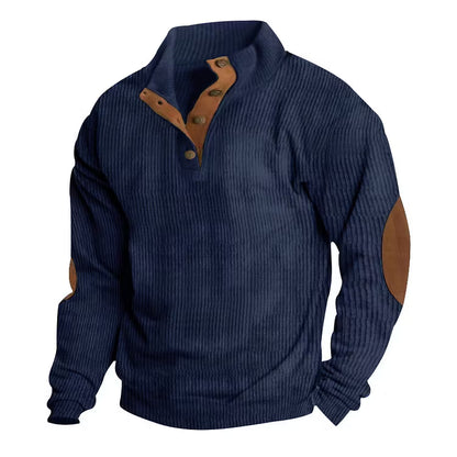 Men's Stand Collar Long Sleeve Pullover