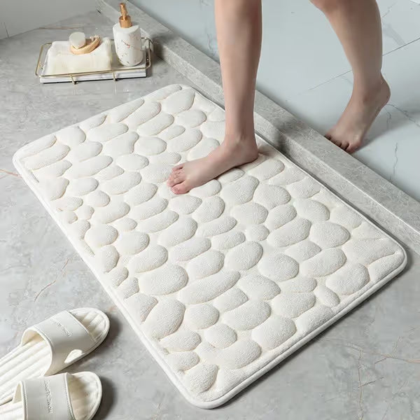 Cobblestone Embossed Bathroom Mat