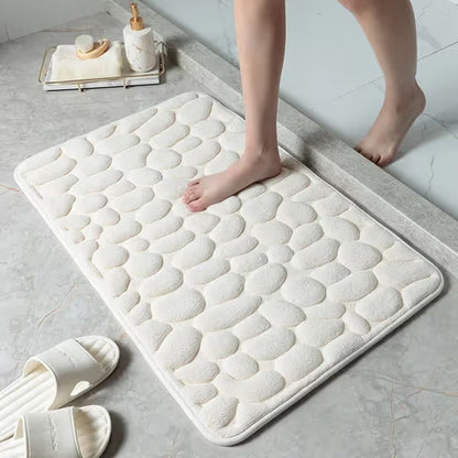 Cobblestone Embossed Bathroom Mat
