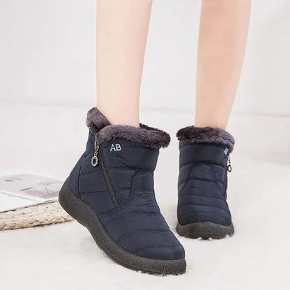 Women's Fuzzy Lined Slip-On Winter Boots